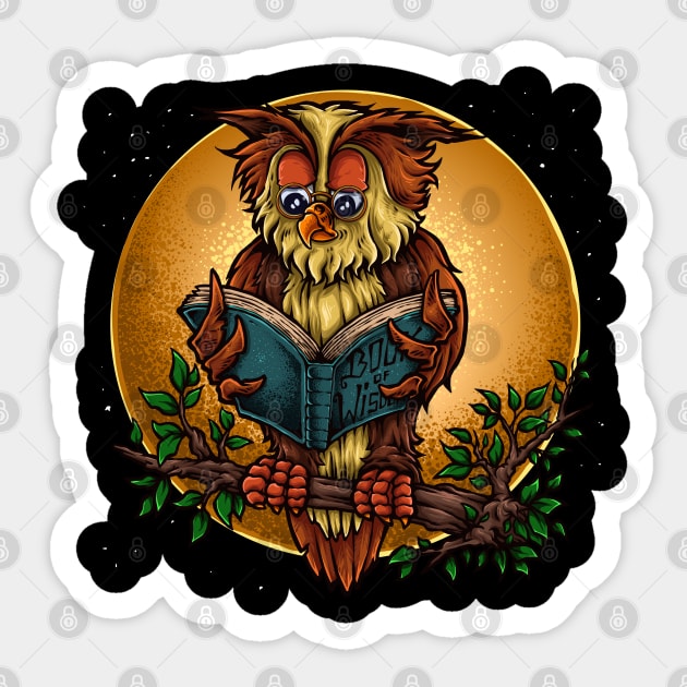 Wise Owl Sticker by Alema Art